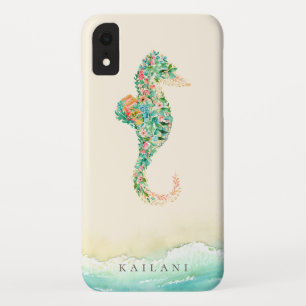 Capa Para iPhone Da Case-Mate Cavalo marinho botânico da praia elegante