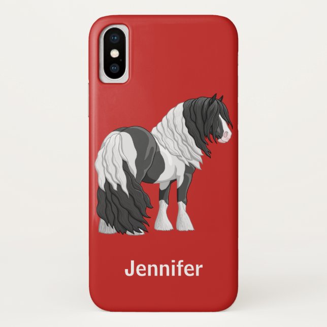 Capa Para iPhone, Case-Mate Cavalo Preto Pinto Piebald Vanner (Verso)