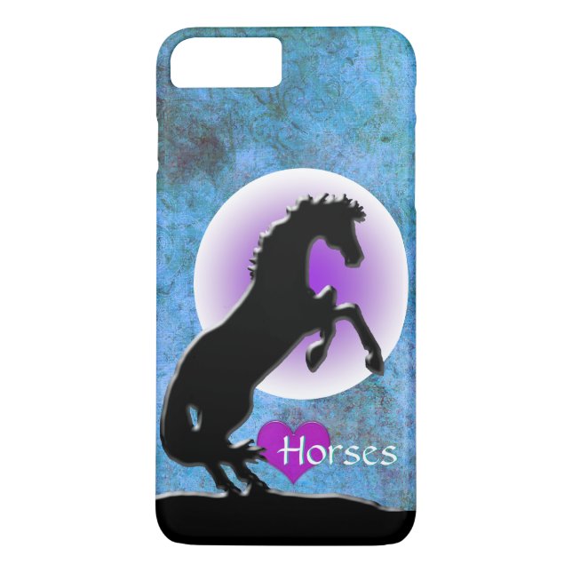 Capa Para iPhone, Case-Mate Cavalos do Coração V (azul/verde) (Verso)