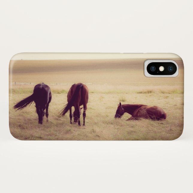 Capa Para iPhone, Case-Mate Cavalos em pasto 002 (Verso (Horizontal))