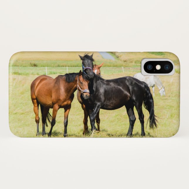 Capa Para iPhone, Case-Mate Cavalos no pasto 003 (Verso (Horizontal))
