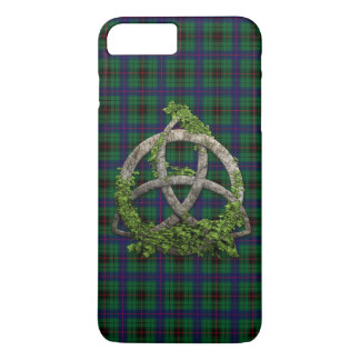 Capa iPhone 8 Plus/7 Plus Celtic Trinity Knot E Clan Davidson Tartan