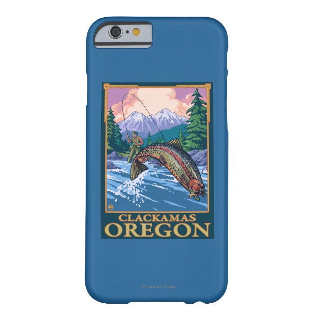 Capa Para iPhone, Case-Mate Cena da pesca com mosca - Clackamas, Oregon (Verso)