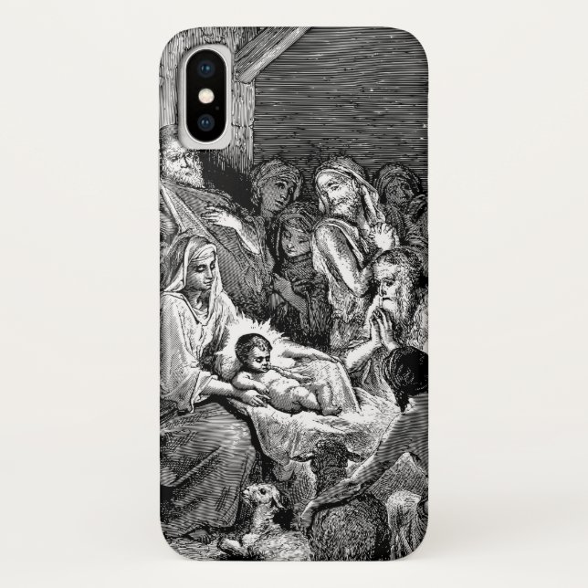 Capa Para iPhone, Case-Mate Cena de Natal Ilustrada (Verso)