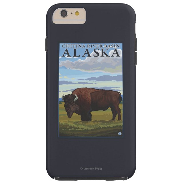 Capa Para iPhone, Case-Mate Cena do bisonte - bacia hidrográfica de Chitina, (Verso)
