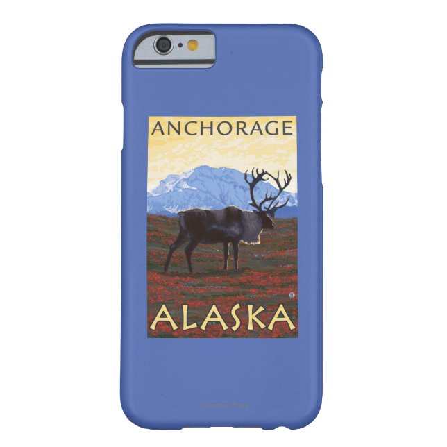 Capa Para iPhone, Case-Mate Cena do caribu - Anchorage, Alaska (Verso)