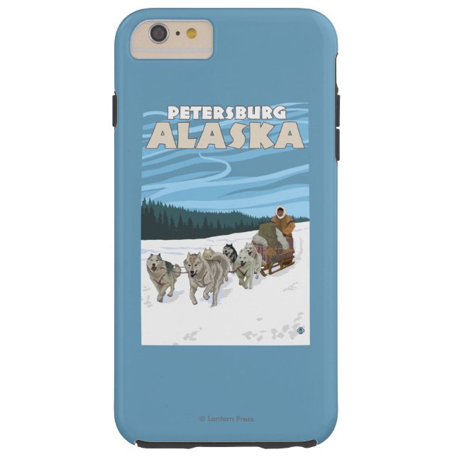 Capa Para iPhone, Case-Mate Cena Sledding do cão - Petersburgo, Alaska (Verso)