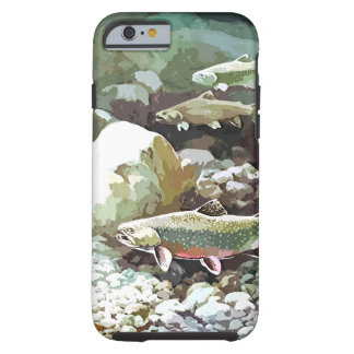 Capa Tough Para iPhone 6 Cena subaquática da pesca da truta