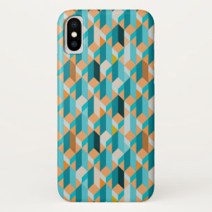 Capa Para iPhone Da Case-Mate Cerceta e teste padrão alaranjado das formas
