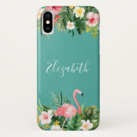 Cerceta floral tropical personalizada do flamingo