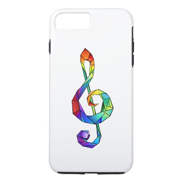 Capa Para iPhone, Case-Mate Cérebro de chave musical arco-íris (Verso)