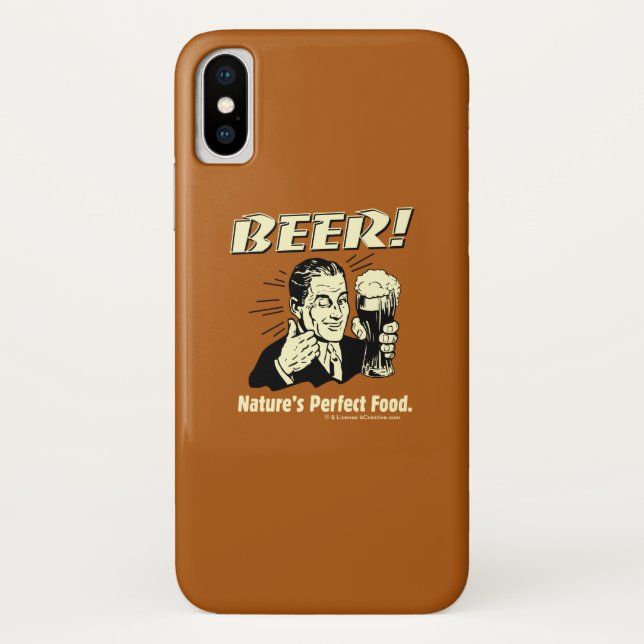 Capa Para iPhone, Case-Mate Cerveja: A Comida perfeita da natureza (Verso)