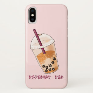 Capa Para iPhone X Chá engraçado da chalaça Tapiocat do chá da