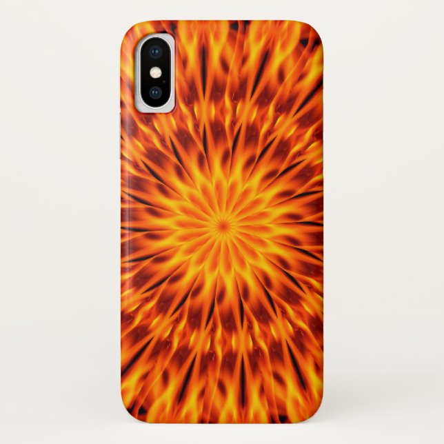 Capa Para iPhone, Case-Mate Chama Laranja Caleidoscópio (Verso)