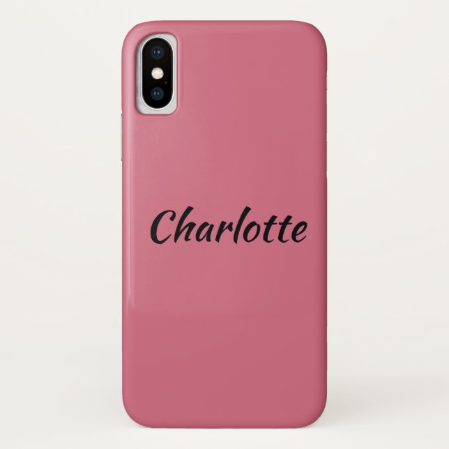 Capa Para iPhone, Case-Mate Charlotte do nome preto órfão do caráter (Verso)