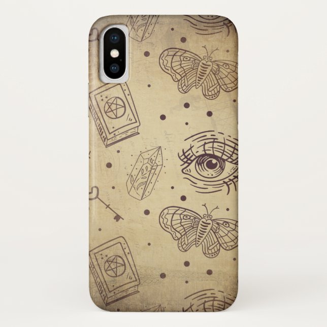 Capa Para iPhone, Case-Mate Chave do olho da borboleta desbotada e desbotada (Verso)