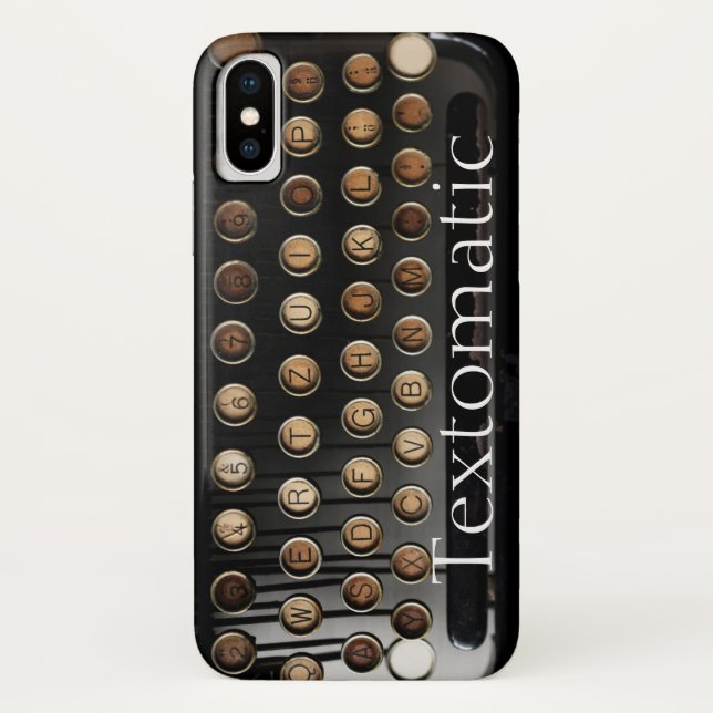 Capa Para iPhone, Case-Mate Chaves de máquina de escrever engraçadas castanho- (Verso)