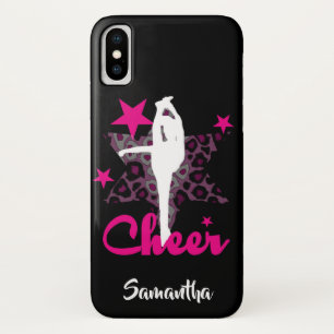 Capa Para iPhone X Cheerleader no caso cor-de-rosa do iphone x