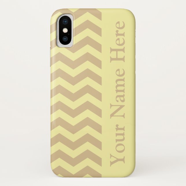 Capa Para iPhone, Case-Mate Chevrons Neutrais de Creme Loura (Verso)