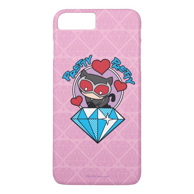 Capa Para iPhone, Case-Mate Chibi CatWomen Sentada Em Alto Diamante (Verso)