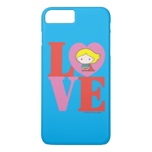Capa iPhone 8 Plus/7 Plus Chibi, super garota, amor