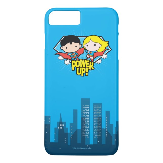 Capa Para iPhone, Case-Mate Chibi Superman e Chibi Supergirl Ligam! (Verso)