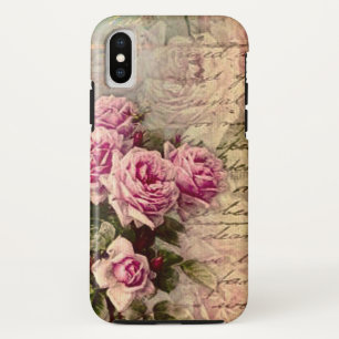 Capa Para iPhone Da Case-Mate Chique francês do país, chique, rosas cor-de-ros