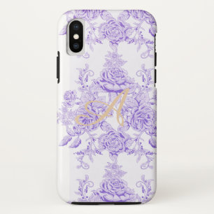 Capa Para iPhone Da Case-Mate Chique,lavanda,toile,padrão,floral,Vitória