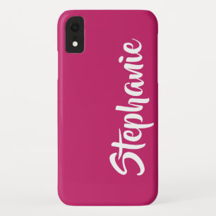 Capa Para iPhone Da Case-Mate Choose Color Personalized Name Hot Pink