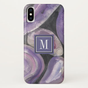 Capa Para iPhone X Chuva do círculo do monograma