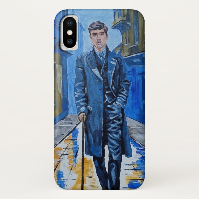Capa Para iPhone, Case-Mate Cidade antiga, homem, rua, cana (Verso)