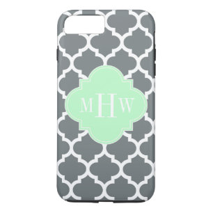 Capa Para iPhone Da Case-Mate Cinza de carvão branco marroquino #5 Nome da Casa