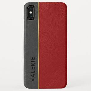 Capa Para iPhone Da Case-Mate Cinza e Couro Negra