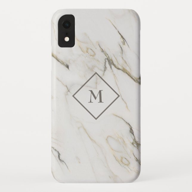 Capa Para iPhone, Case-Mate Cinza E Pedra Branca De Marble (Verso)