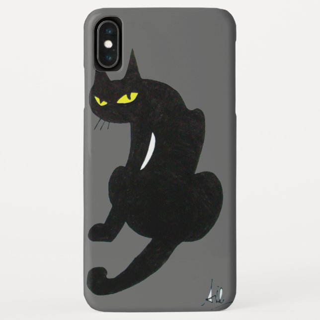 CAPA PARA iPhone, Case-Mate  CINZA NINJA DE GATO NEGRO PRETO (Verso)