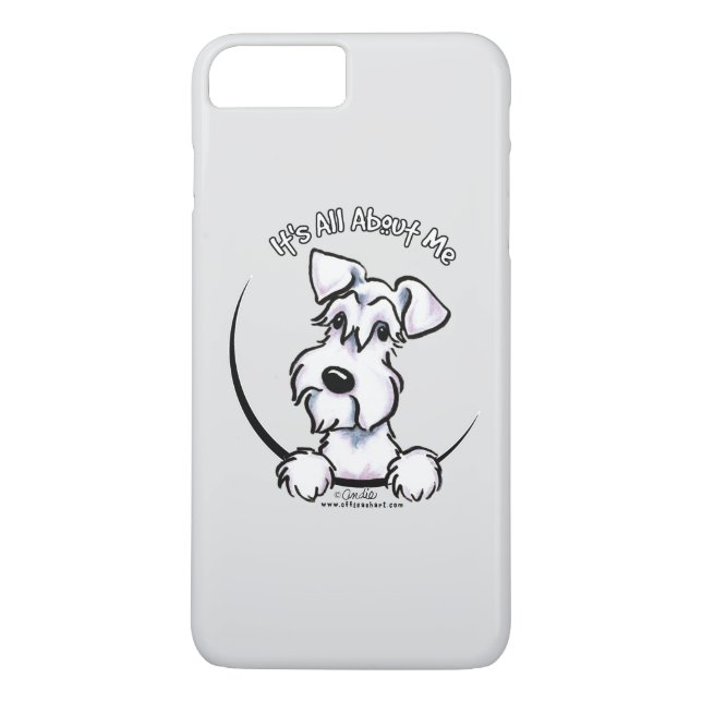 Capa Para iPhone, Case-Mate Cinza White Schnauzer IAAM (Verso)