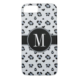 Capa iPhone 8/7 Cinzas Elegante, agora Leopard Legal Monograma