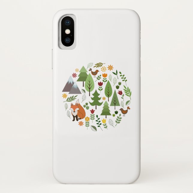 Capa Para iPhone, Case-Mate Círculo de Ilustrações do Estilo Escandinavo (Verso)