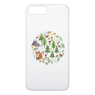 Capa iPhone 8 Plus/7 Plus Círculo de Ilustrações do Estilo Escandinavo