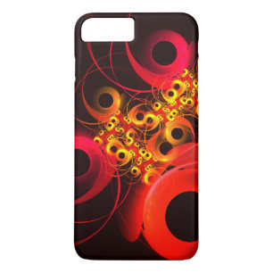 Capa iPhone 8 Plus/7 Plus Círculos Coloridos Padrão Moderno de Arte Abstrato