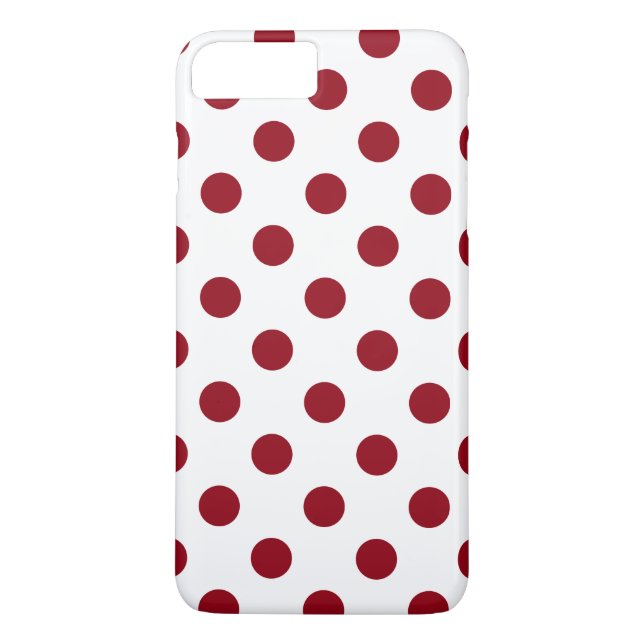 Capa Para iPhone, Case-Mate Círculos de Bolinhas Vermelhas Crimson (Verso)