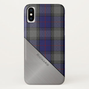 Capa Para iPhone X Clan Kinnaird Tartan Xadrez iPhone X case