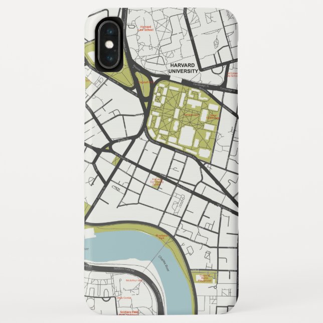 CAPA PARA iPhone, Case-Mate  CLEAN HARVARD UNIVERSITY MASSACHUSETT MAPA DE DEST (Verso)