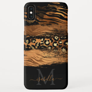 Capa Para iPhone Da Case-Mate Cobre com Letra Dourada Preta Monogramada