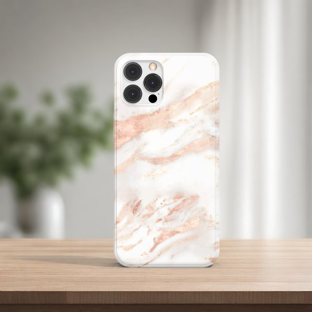 Capa Para iPhone, Case-Mate Cobre Elegante | Mármore Dourado Rosa (Elegant Copper | Girly Rose Gold Marble Case-Mate iPhone Case)