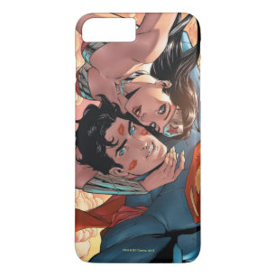 Capa iPhone 8 Plus/7 Plus Cobrir de banda desenhada do Super-Homem/Mulher Ma
