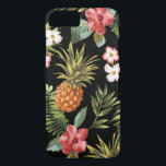 Capa iPhone 8/7 Cobrir de iphone de abacaxi tropical Flores de hib<br><div class="desc">Proteja o seu iphone 6 com o nosso caso das flores de abacaxi & hibiscus tropical. Nosso padrão floral tropical tem um fazer transparente de fundo que permite mudar a cor. Basta clicar em personalizar e usar a ferramenta conta-gotas para escolher uma cor.</div>