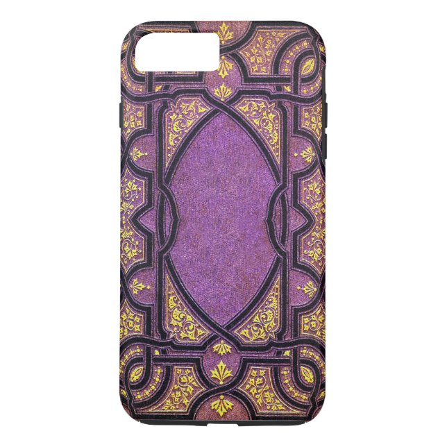 Capa Para iPhone, Case-Mate Cobrir do Livro das Vinhas Roxo e Dourado (Verso)