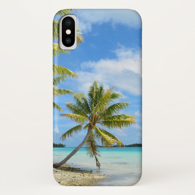Capa Para iPhone, Case-Mate Cobrir tropical do iPhone X da praia da palmeira (Verso)
