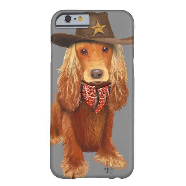 Capa Para iPhone, Case-Mate Cocker Spaniel Cowboy (Verso)